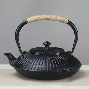 1200ml外贸简约伞形茶壶铸铁壶铁壶烧水泡茶家用日式铁壶