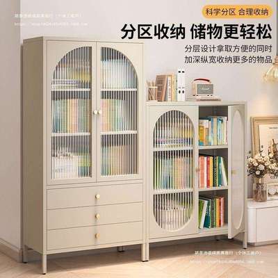 家用钢制收纳柜厨房微波炉储物餐边柜茶水铁皮柜铁艺客厅置物柜子