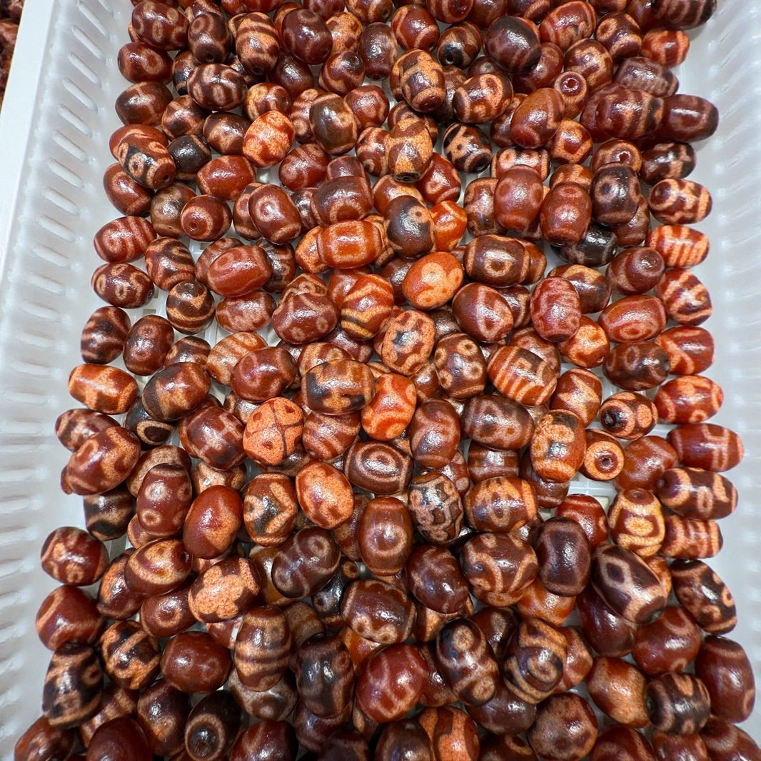 5A老矿红肉三眼红肉天珠18*14工厂直批文玩