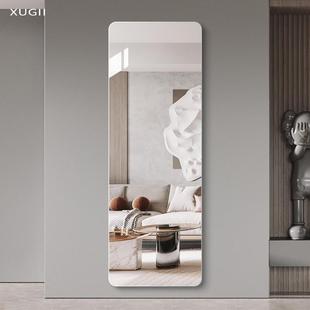 无框穿衣镜贴柜门壁挂全身镜落地镜家用免打孔挂墙面镜子贴墙自粘