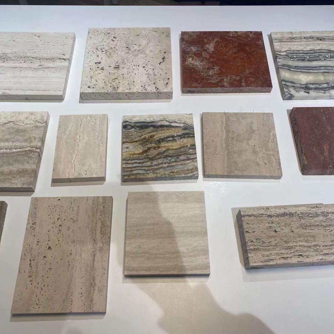 30*30木纹大理石样板米黄洞罗马洞意大利木纹石材小样装修选材