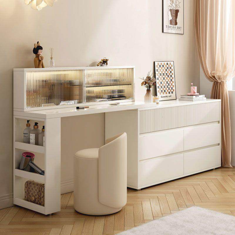 极简梳妆台斗柜一体奶油风转角化妆台卧室伸缩化妆桌小户型床尾柜,清洗/食品/商业设备,风口/风叶/风机配件,淘宝优惠券,粉丝福利购,淘宝优惠卷