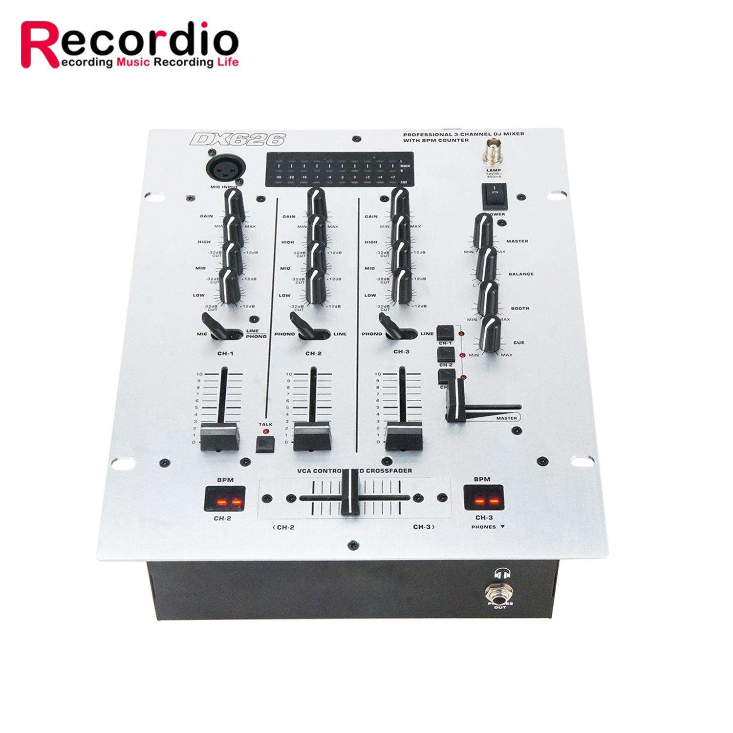 DJ台电商专业四声道KTV舞台DJ调音台4通道DJ混音器调音台