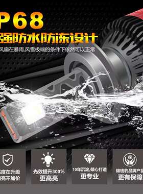 汽车LED灯双铜管H1H4H7H119005HB4LED大灯自带解码故障消除