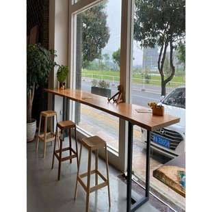 纯实木电脑桌面吧台板松木办公会议桌写字台大板桌工作台书桌可订