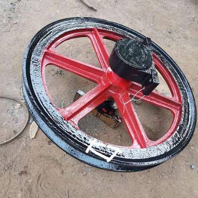 矿用井架天轮1.2米立井固定天轮凿井铸造游动天轮矿用双槽悬吊轮