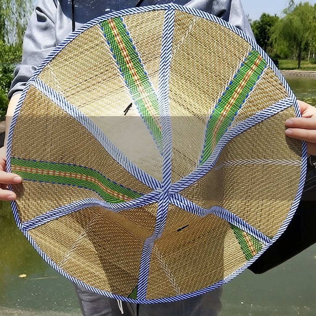 可折叠麦草大檐防晒遮阳帽夏季