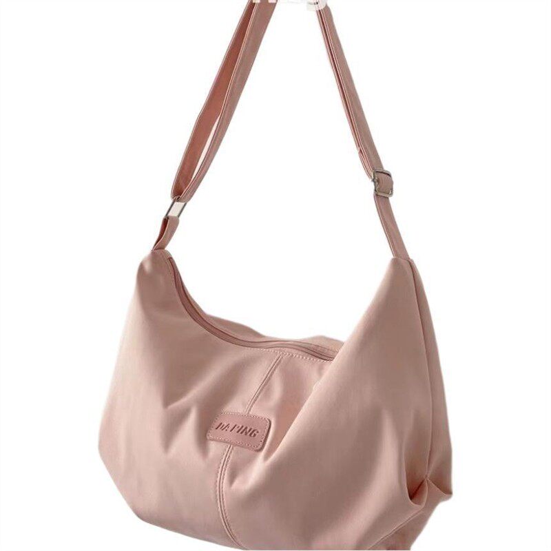 高颜值 日系ins大容量单肩包包女休闲饺子包大学生上课通勤斜挎包