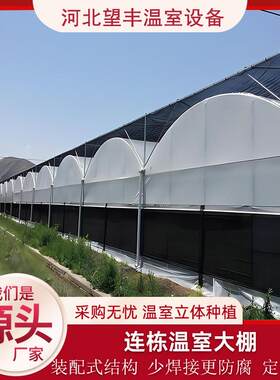 连栋大棚骨架连体育秧蔬菜大鹏骨架养殖暖棚智能玻璃温室薄膜大棚