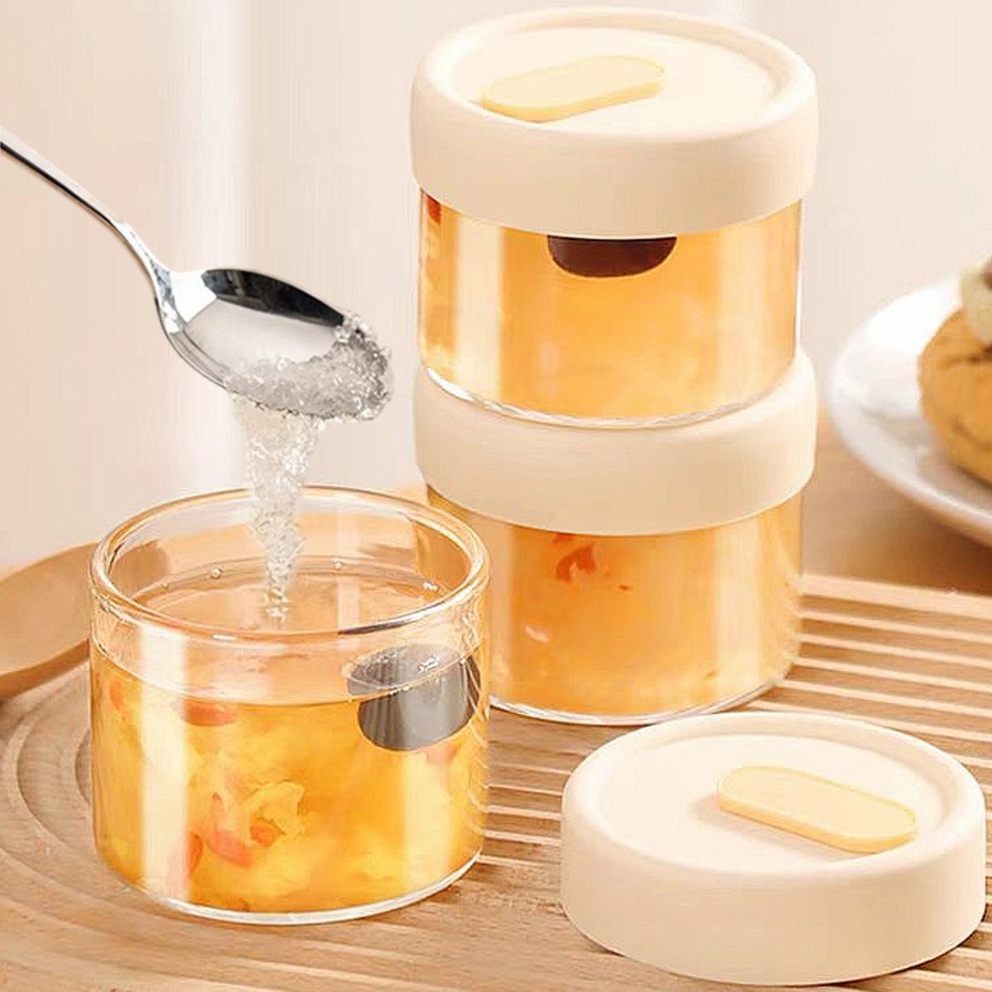 隔夜燕麦杯便携带盖可微波辅食盒玻璃牛奶早餐酸奶豆浆麦片杯密封