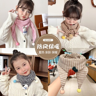 儿童围巾纯棉宝宝三角巾春秋薄款冬季防风保暖宝宝小围脖男孩女童