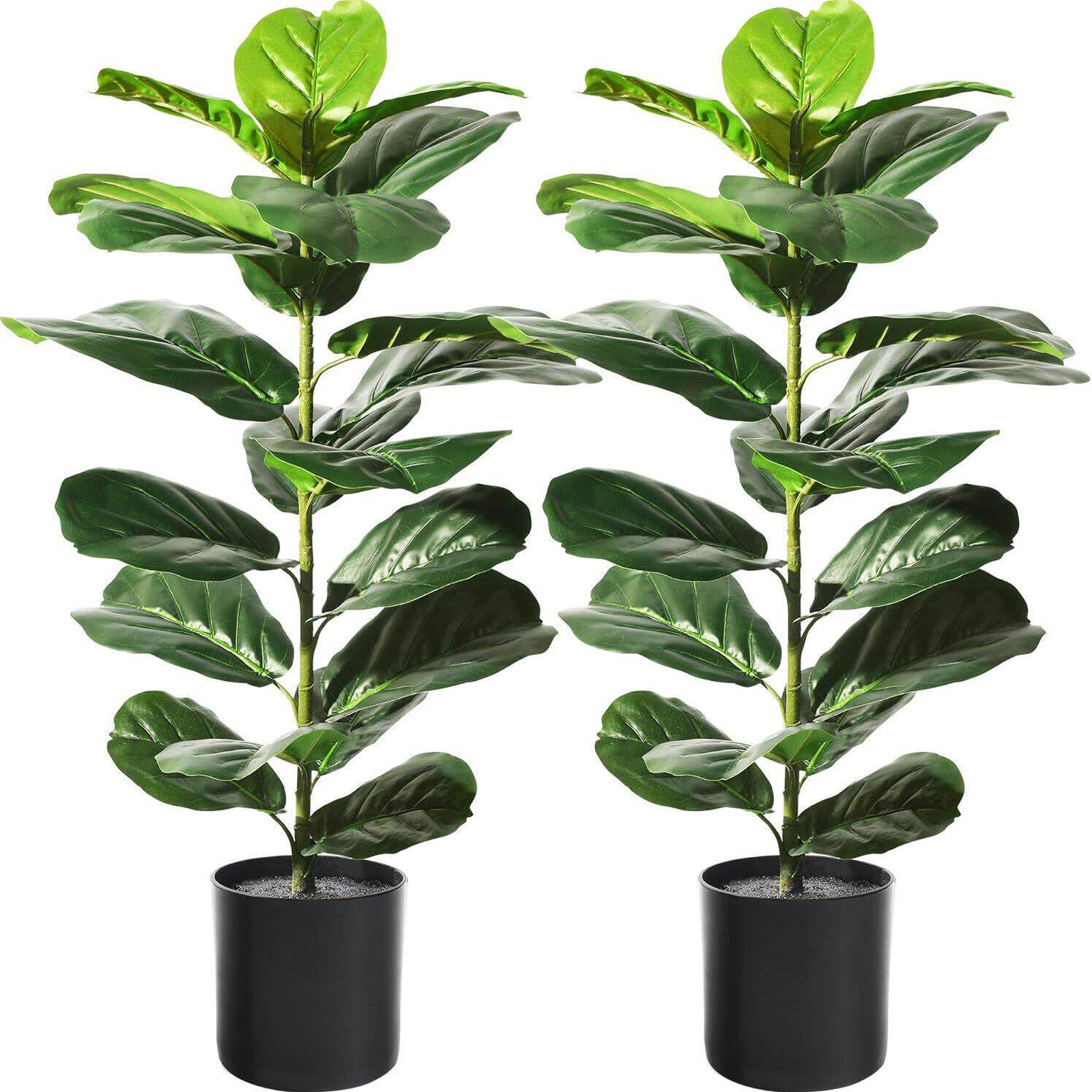 北欧风仿真琴叶榕绿植盆栽室内大型落地假树植物墙工程配材装饰