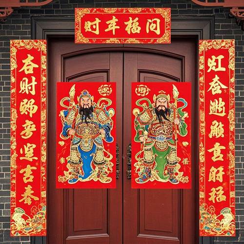 门神对联2026新年马年门神装饰