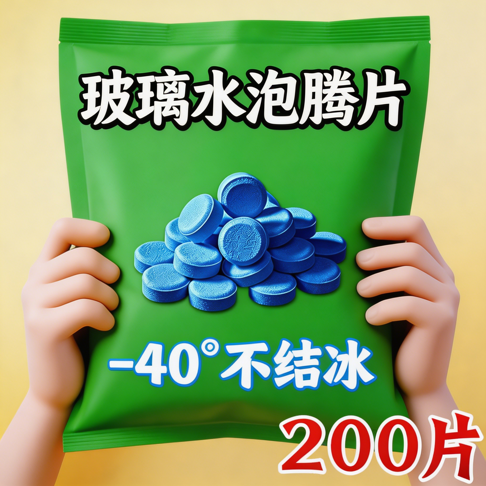 车用玻璃水夏季泡腾片去油膜汽车固体雨刮水浓缩液雨刷精四季通用