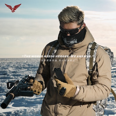 三防户外战术冲锋连帽外套棉服