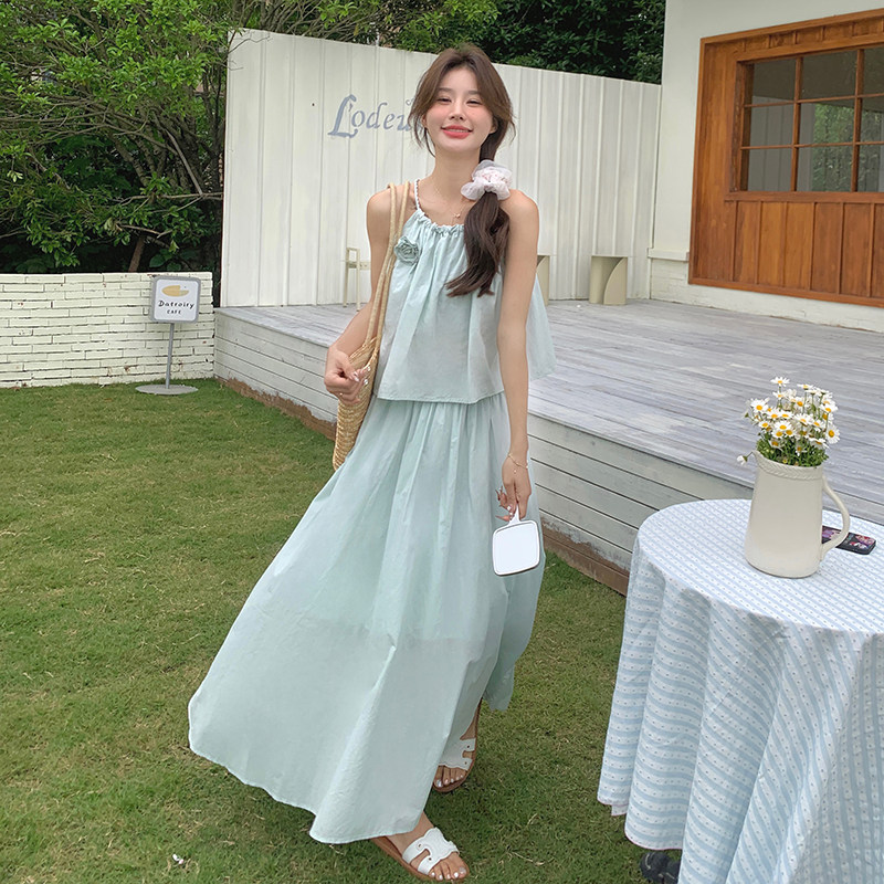 210--791-P120-K178吊带背心夏装新款高腰半身裙两件套套装,女装套装/套裙,浙宝210（原浙宝191）