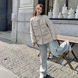 现货小香风面料含毛45%,内胆新标90白鸭绒191-6191-P265-K388，女装短外套，浙宝210（原浙宝191）