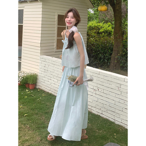 现货 209--791-P120-K178吊带背心夏装新款高腰半身裙两件套套装图片