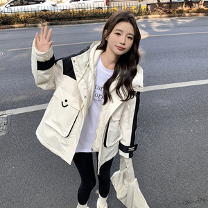 推白鸭绒内胆两件套羽绒派克服防风冲锋衣 B191-23229-P278-K418图片