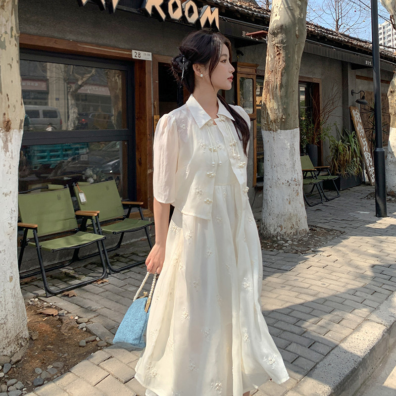 现货209-2837--P135-K208气质新中式风刺绣连衣裙,女装运动套装,浙宝210（原浙宝191）