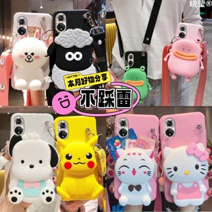 适用于零钱包苹果14手机壳适用苹果11新款 8plus可爱卡通 iPhone13手机壳网红xs斜挎xr可背带12promax挂绳7