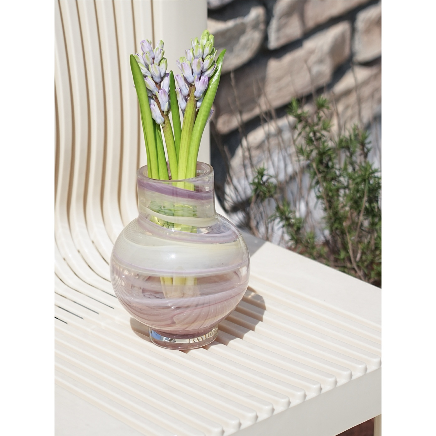 幻紫色琉璃花瓶轻奢高级插花摆件