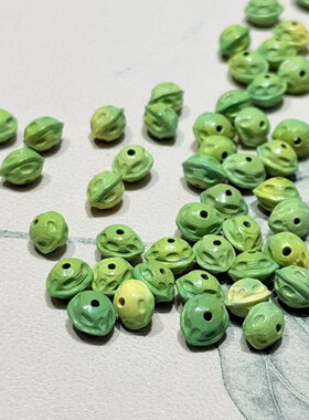 菱镁矿松石菜籽黄百香籽配饰配珠隔珠散珠DIY