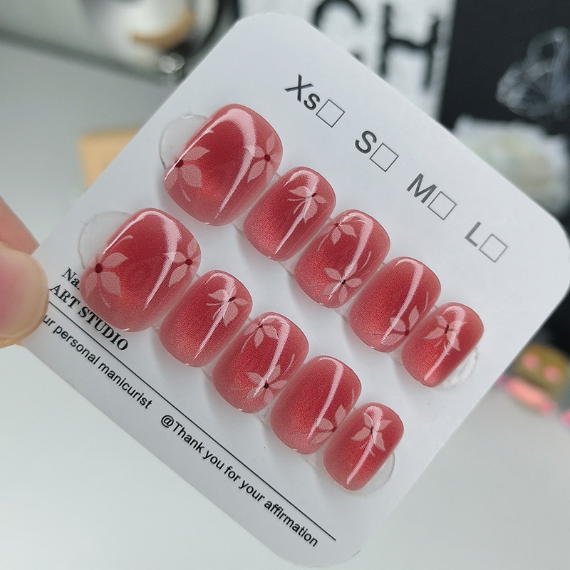 2026新款冰粉花朵穿戴甲手工甲猫眼美甲贴片新年款高级感指甲贴片,彩妆/香水/美妆工具,穿戴甲/甲片,淘宝优惠券,粉丝福利购,淘宝优惠卷