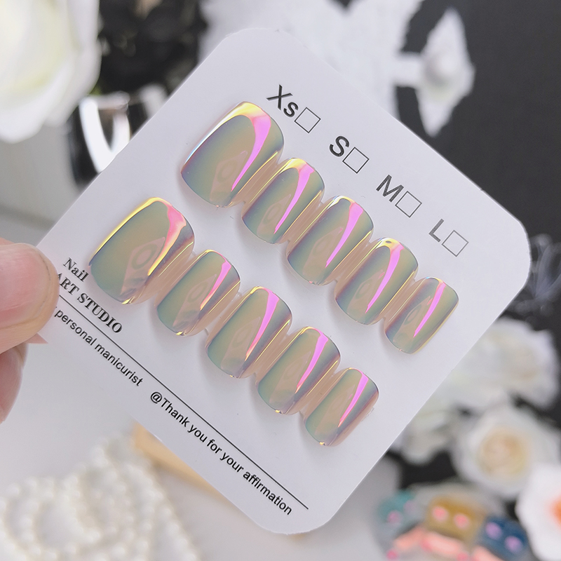 2025新款短款光疗猫眼甲片