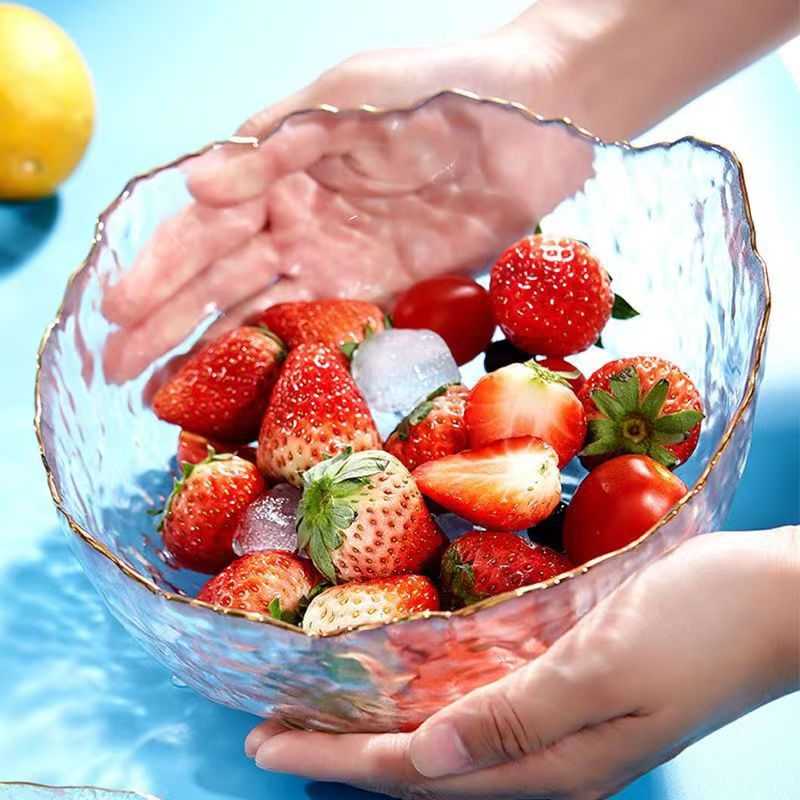 新款直销日式玻璃沙拉碗餐具套装家用汤面碗高颜值ins风甜品碗水