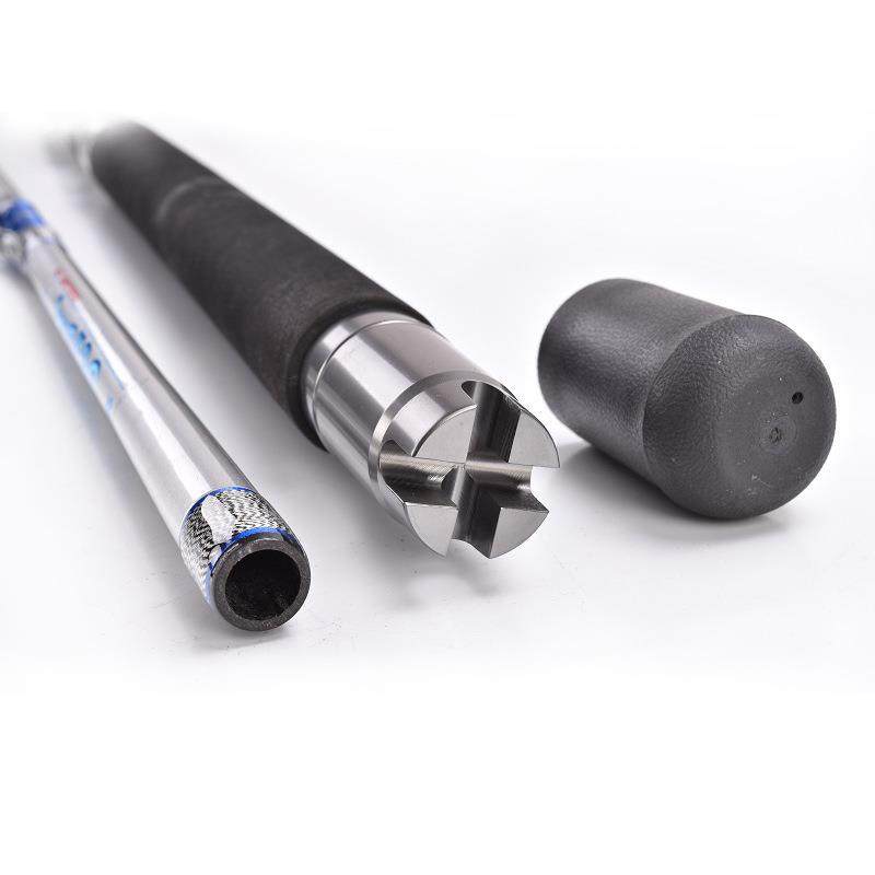 新款直销2.1米2.4米两节铁板竿 船竿海钓碳素鱼竿50磅重型拖钓海