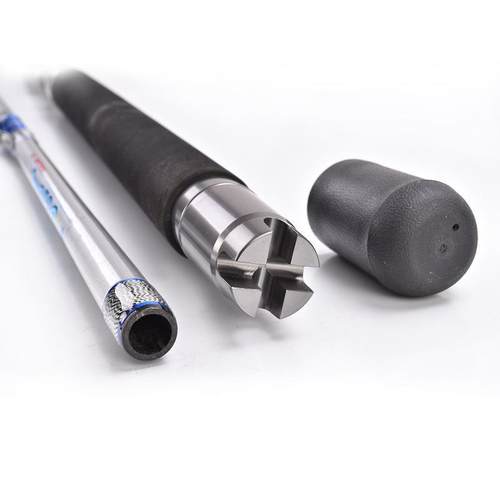 新款直销2.1米2.4米两节铁板竿 船竿海钓碳素鱼竿50磅重型拖钓海