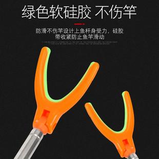 新款直销不锈钢两用鱼竿支架 带地插炮台支架 钓箱钓椅海竿竿架组