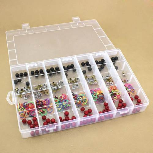 新款直销28格可拆塑料盒透明首饰零件收纳盒分类盒杂物配件整理盒