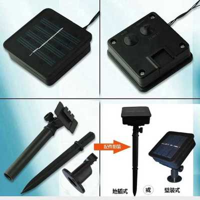 新款直销爆款100/50LED太阳能灯串节日彩灯圣诞灯电池灯串庭院灯E