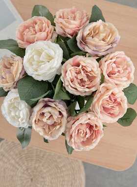 新款直销销售 夜玫瑰 仿真花假花家居婚庆装饰花墙GF15423