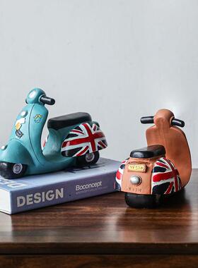 新款直销美式创意摩托车摆件办公室咖啡厅隔断装饰品摆饰树脂工艺