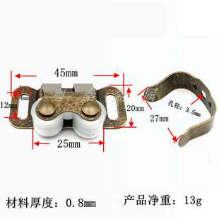 新款直销厨柜门双滚轮碰珠衣柜门卡式弹簧门碰碟形门夹扣双轮柜门