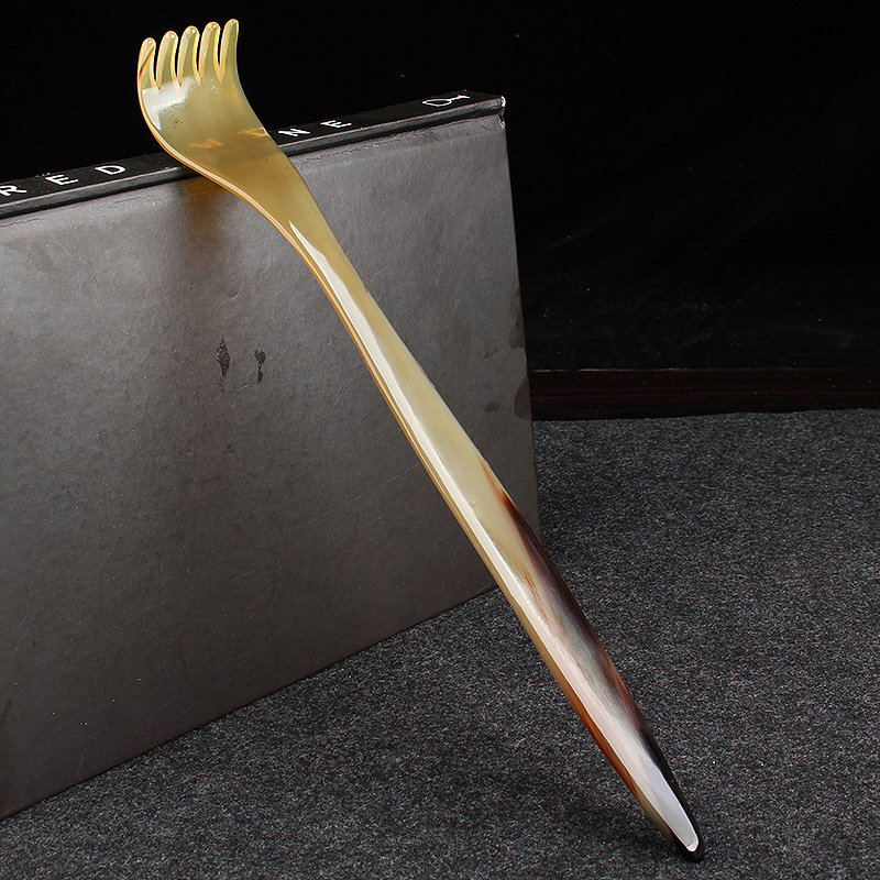 知梳阁天然牛角挠痒按摩耙