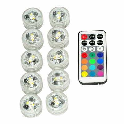 10pcs nderwater Lamp Waterproof Multi Color LED Light with R