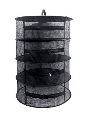 4 Layers Collapsible Wire Mesh Hanging Net Black Drying