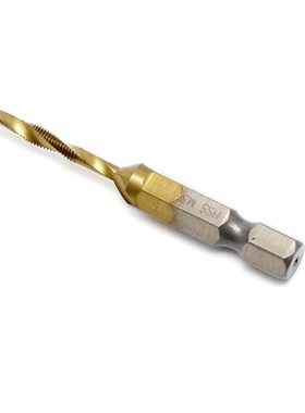 1PC Hex Shank M3-M10 Titanium Plated HSS Hand Screw Thread M