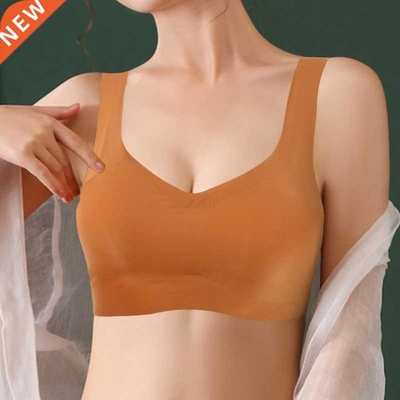 Ice Silk Bra Seamless Sport Bras Women Soft Thin Push Up Und