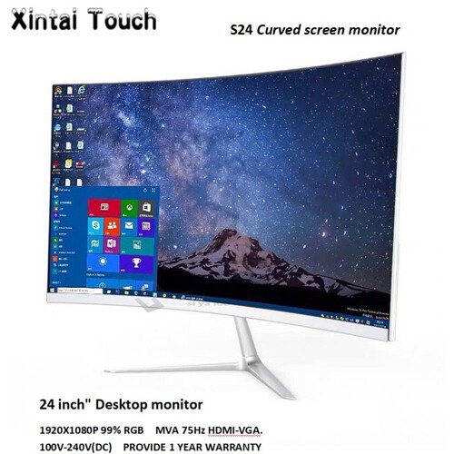 24 inch 27 inch Curved Screen Monitor 75Hz HD Gaming 22/23.8