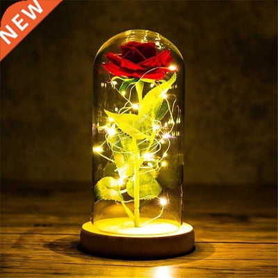 Valentines Day Gift for Girlfriend Eternal Rose LED Light Fo