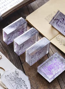 Gift Drawer flower stamps clear acrylic plexiglass stamps ca