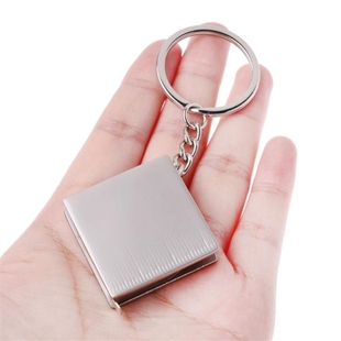 Metal Tape Measure Keychain Portable Keyring Ruler Multifunc