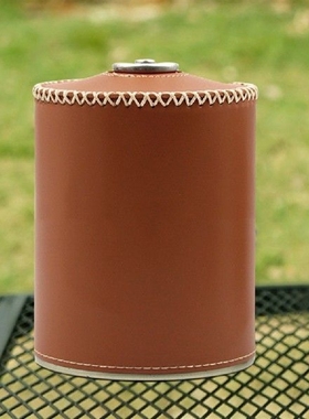 Camping PU Leather Gas Canister Bag Cover Fuel Can