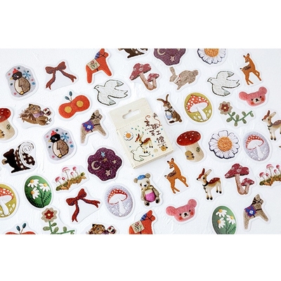 20packs/lot Lovely Felt Handicraft Museum Label Stickers Di