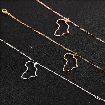 Outline Africa Map Necklace Country of South African Map Ne